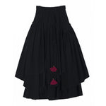 Buddha Trends Skirts Black / S Vintage Bohemian Pleated Midi Skirt