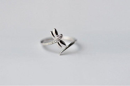 Buddha Trends 925 Sterling Silver Dragonfly Ring