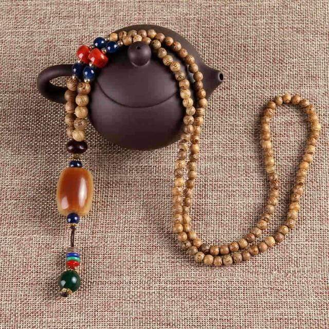 Aryadeva Tribal Bodhi Wood Mala Beads