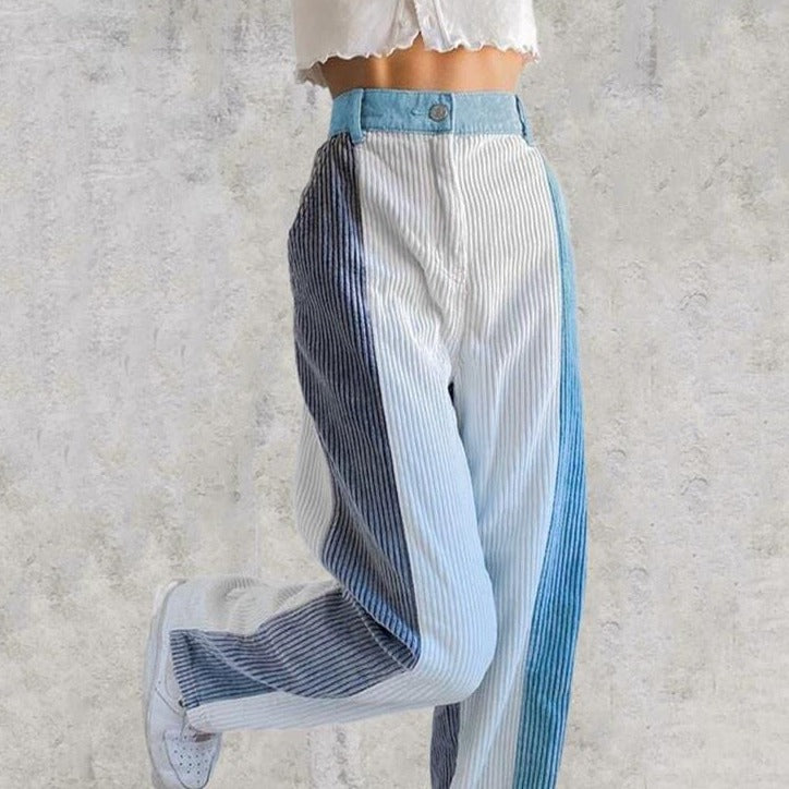 Pantalones de pana de cintura alta holgados de Buddha Trends