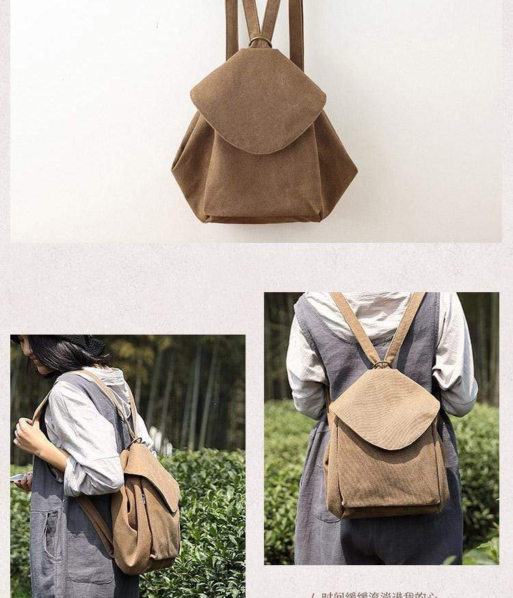Small Handmade Cotton Backpack