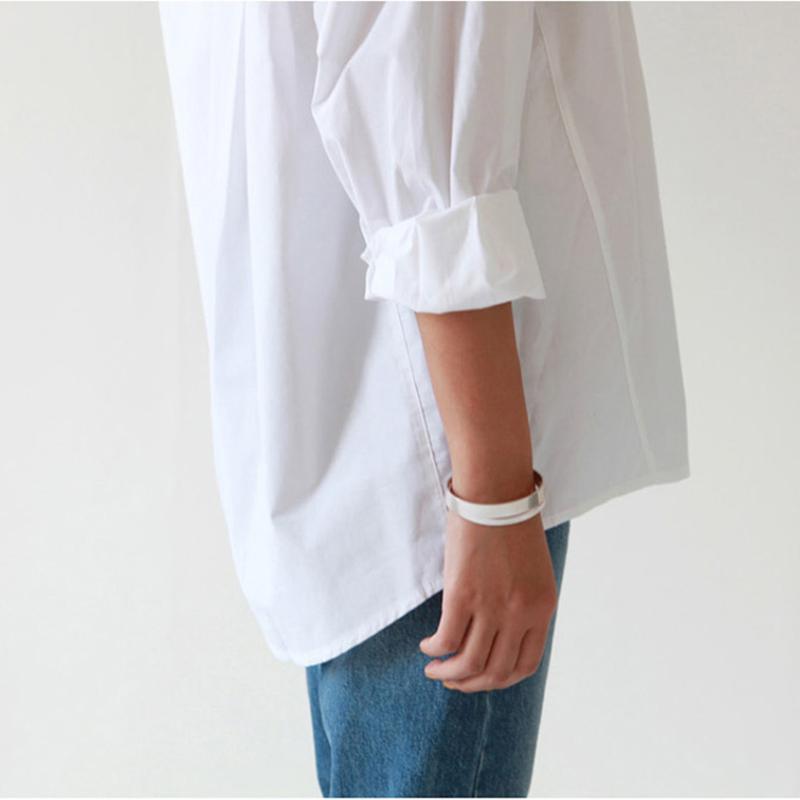 Buddha Trends Feel Basic White Button Up Shirt