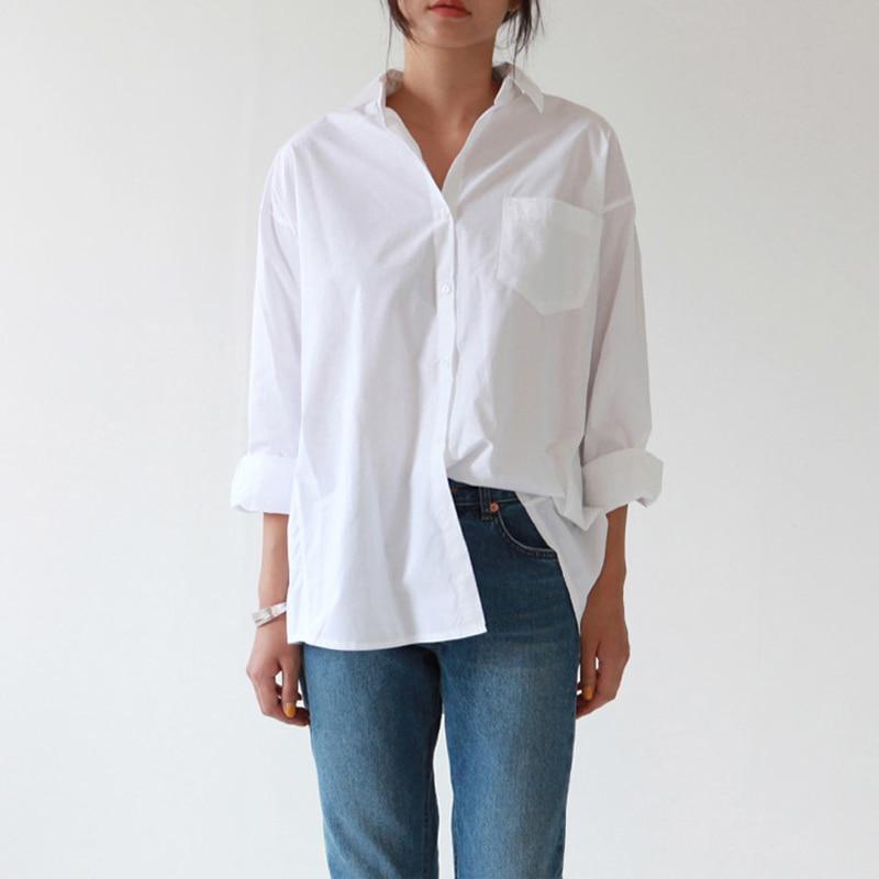 Buddha Trends Grundgefühl Weiß Button Up Shirt
