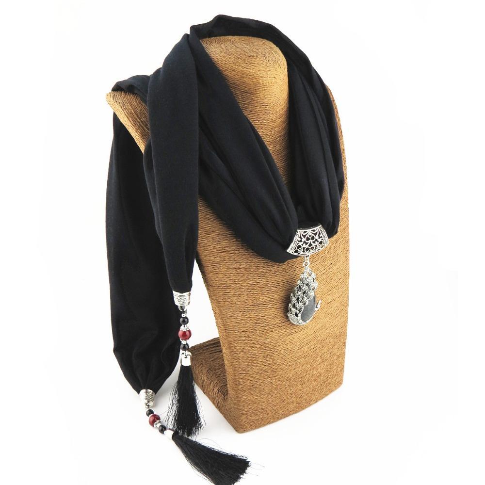 Ожерелье-шарф с бусинами и кисточками Buddha Trends