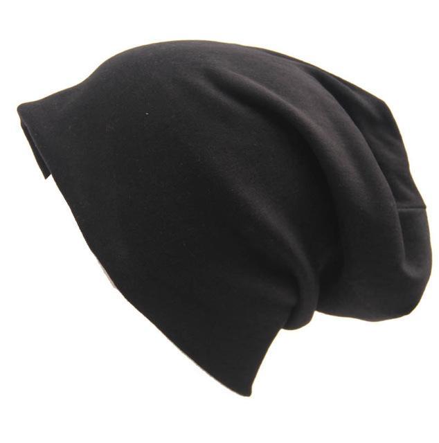 Buddha Trends Beanie Hats Black Slouch Fit Casual Beanie