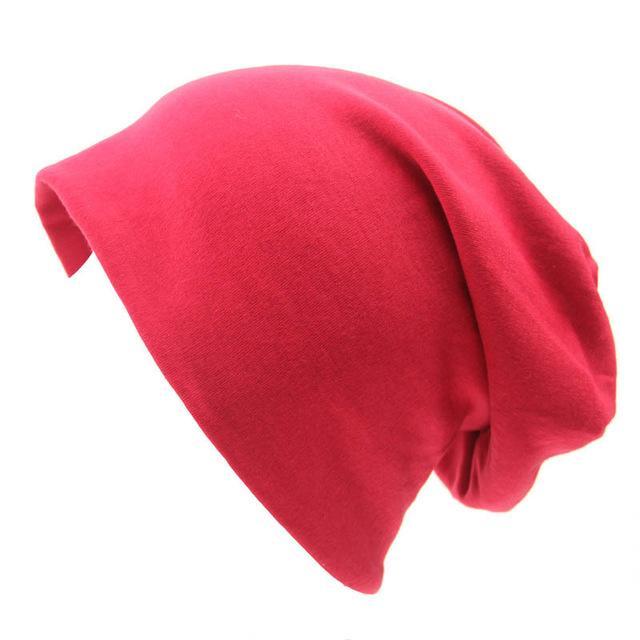 Шапка-бини Buddha Trends Темно-красная повседневная шапка с напуском