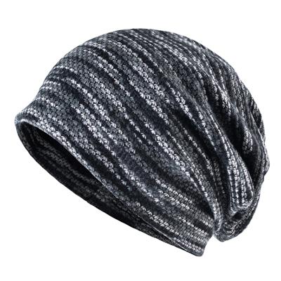 Buddha Trends Beanie Hats Gray Knitted Slouchy Beanies
