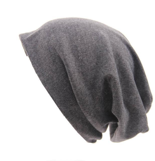 Buddha Trends Beanie Hats Grey Slouch Fit Casual Beanie