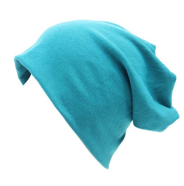 Buddha Trends Beanie Hats Turquoise Slouch Fit Casual Beanie