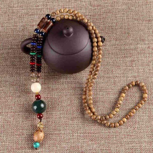Bharika Tribal Bodhi Wood Mala Beads