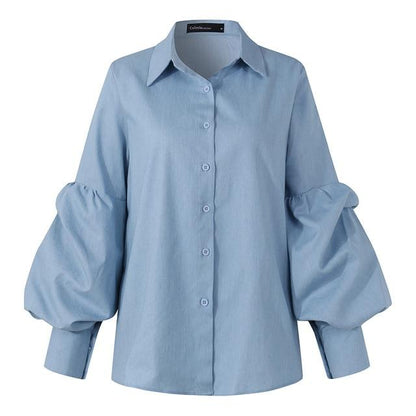 Buddha Trends Bishop Sleeve Button-Up Shirt