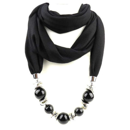 Buddha Trends zwart / 160 CM kralen sjaal ketting
