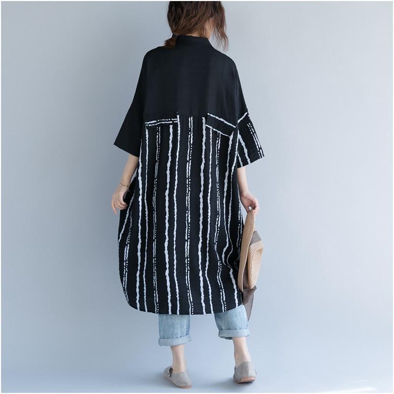 Black and White Striped Oversized Shirt – Buddhatrends