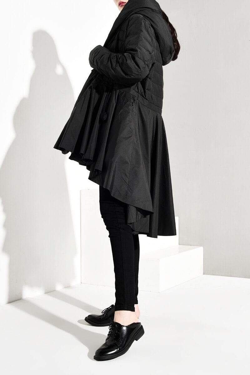 Černá zimní bunda Buddha Trends v pase
