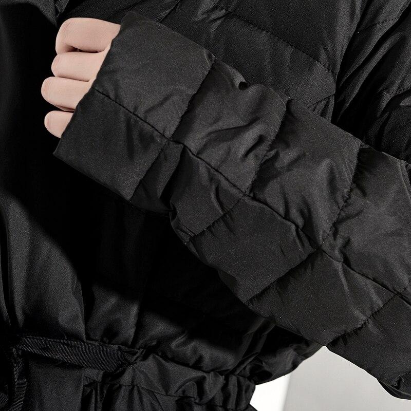 Buddha Trends Black Cinched Waist Winter Jacket