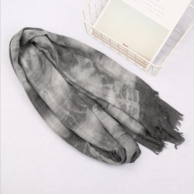 Buddha Trends black grey Oversized Soft Tie Dye Shawls