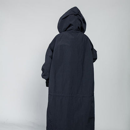Budda Trends Czarny płaszcz oversize z kapturem | Milenialsi