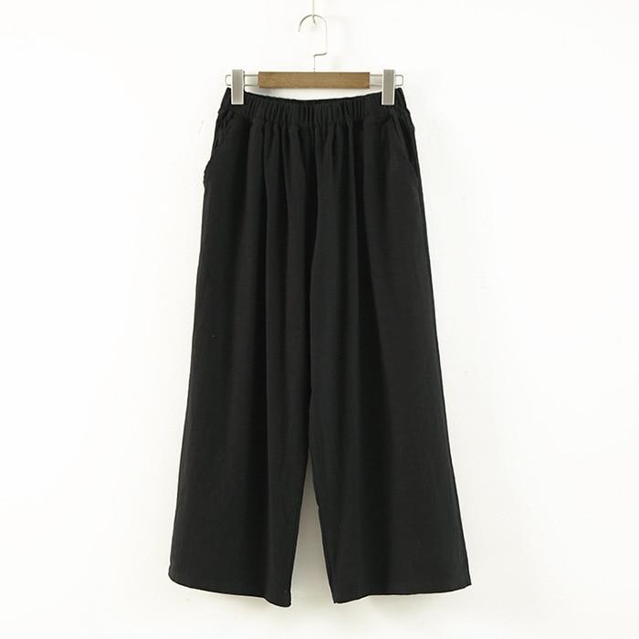 3/4 Length Cotton Linen Pants | Zen – Buddhatrends