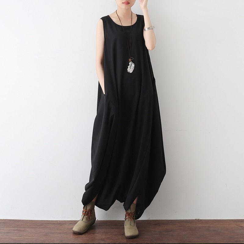 Buddha Trends Black / One Size Serena Plus Size Overall