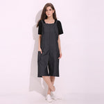 Buddha Trends Black / S Plus Size 90s Denim Overall Shorts