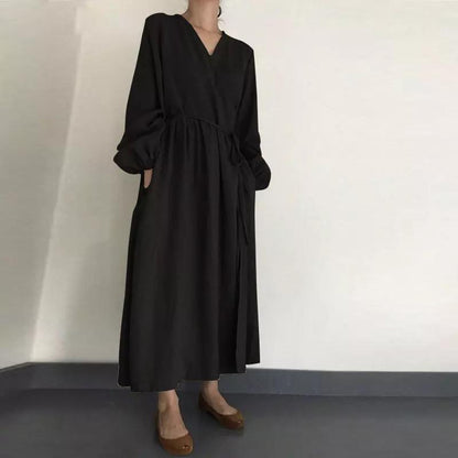 Buddha Trends Black / XL Casual &amp; Simple Oversized Maxi Dress