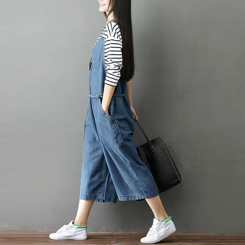 Buddha Trends Blue Denim Loose 90s Overall