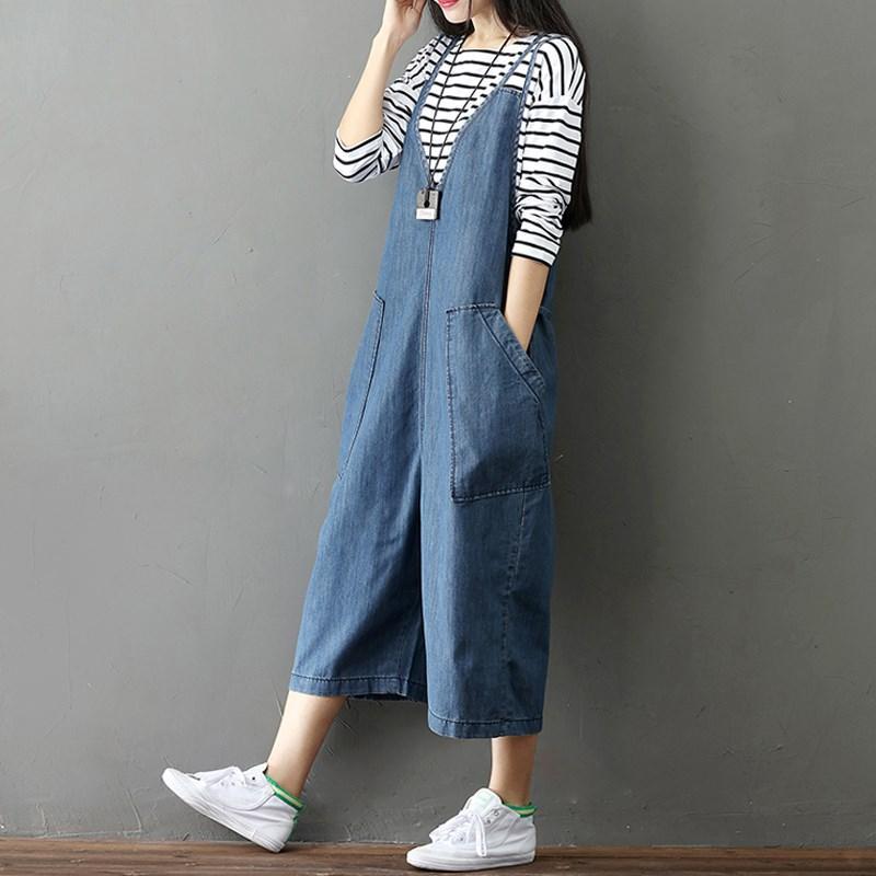 Buddha Trends Blue Denim Loose 90s Overal