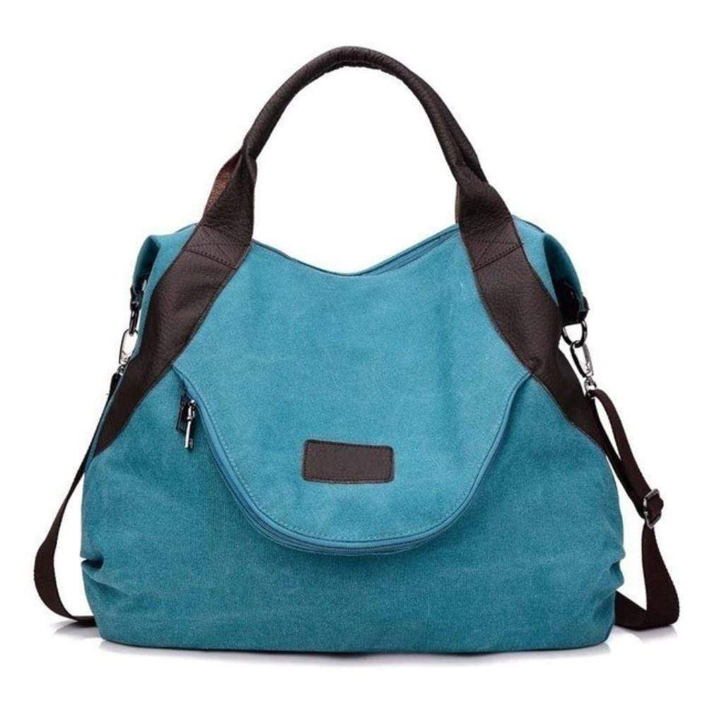 Buddha Trends Blue Large Capacity Vintage Shoulder Handbag