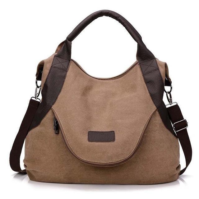 Buddha Trends Brown Large Capacity Vintage Shoulder Handbag