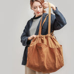 Buddha Trends Brown / Large Large Capacity Drawstring Bag