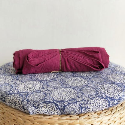 Bufanda de algodón de color puro burdeos / talla única de Buddha Trends
