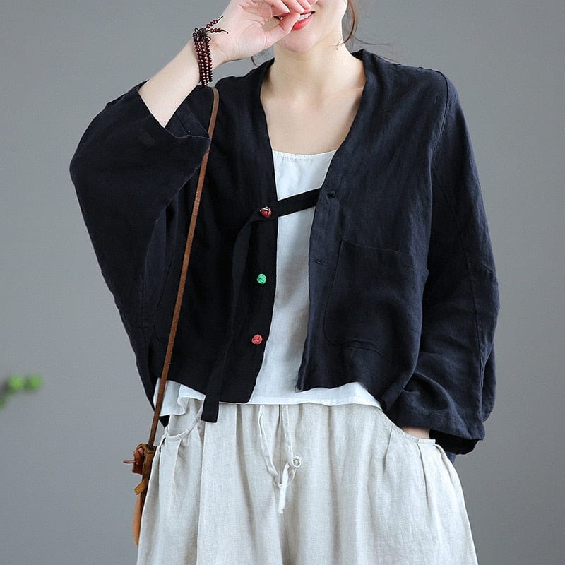 Buddha Trends Cardigans 002 / One Size Oversized Button Down Cardigan