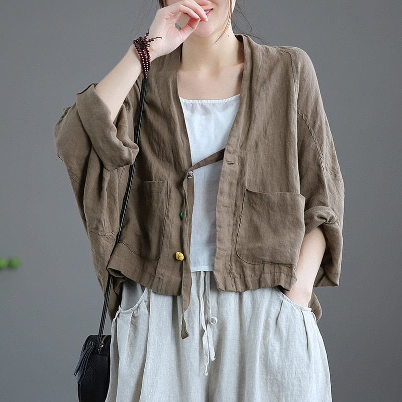 Buddha Trends Cardigans 004 / One Size Oversized Button Down Cardigan