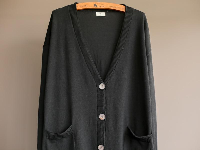 Buddha Trends Cardigans One Size / Black Black Button Up Knitted Cardigan