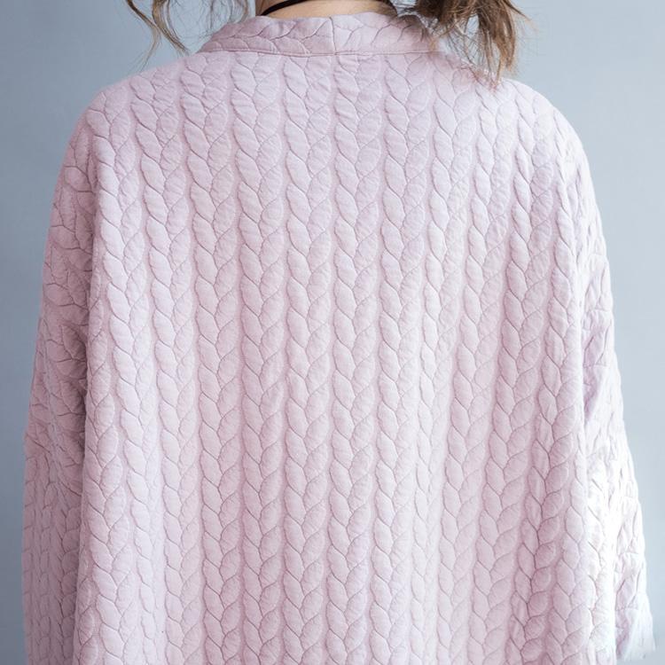 Vintage růžový dlouhý svetr