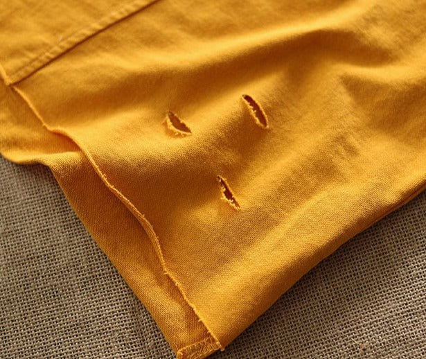 Buddha Trends Cartoon Embroidered Long Sleeve Shirt
