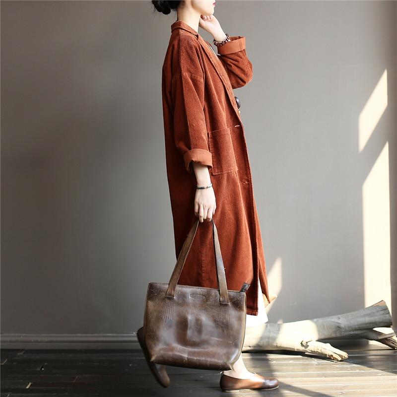 Buddha Trends Casual Chic Cord Trenchcoat