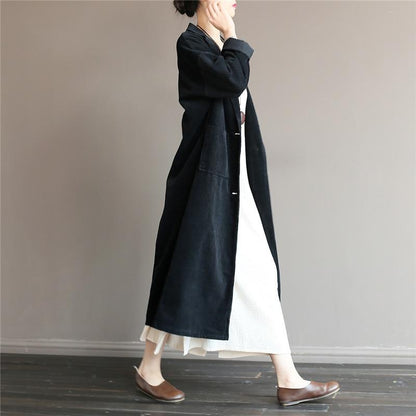 Buddha Trends Casual Chic Trench-coat en velours côtelé