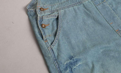 Macacão de jeans casual solto da Buddha Trends