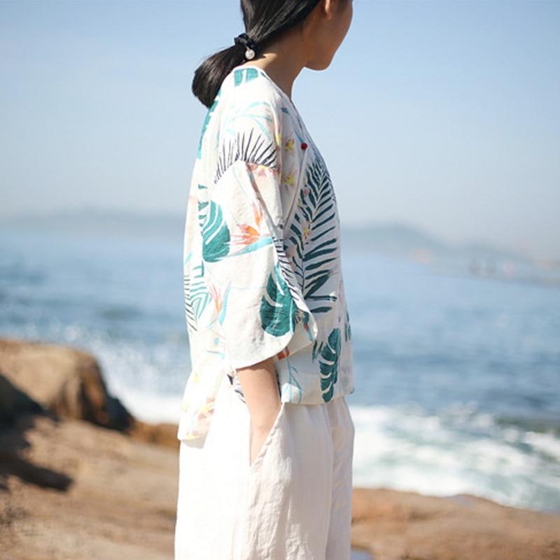 Blusa inspirada na natureza em estilo chinês