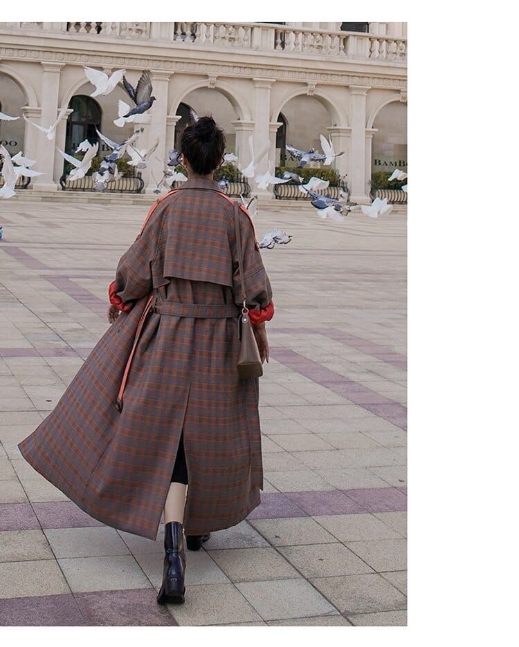 Παλτό Buddha Trends Amy καρό ρετρό παλτό | Millennials