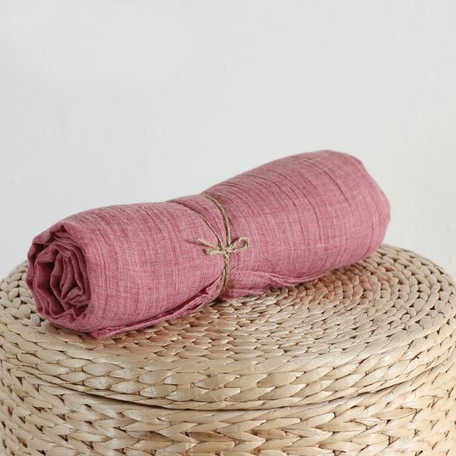 Buddha Trends Foulard en coton de couleur pure rose foncé / taille unique
