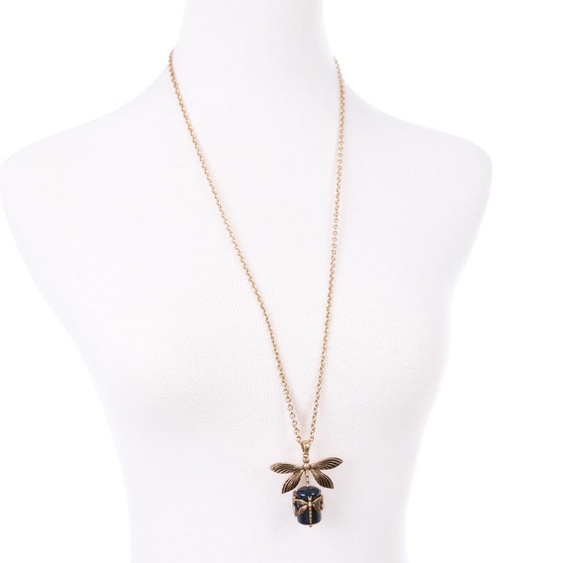 Buddha Trends Dragonfly Pendant Necklace & Earrings