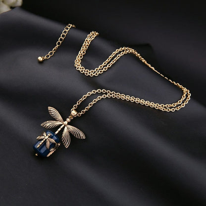Κολιέ & σκουλαρίκια με κρεμαστό κόσμημα Buddha Trends Dragonfly