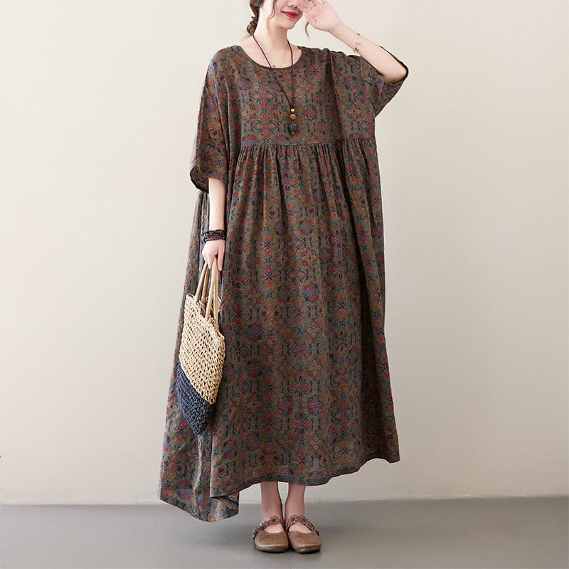 Buddha Trends Dress 115 / One Size Pure Liberty Oversized Midi Dress