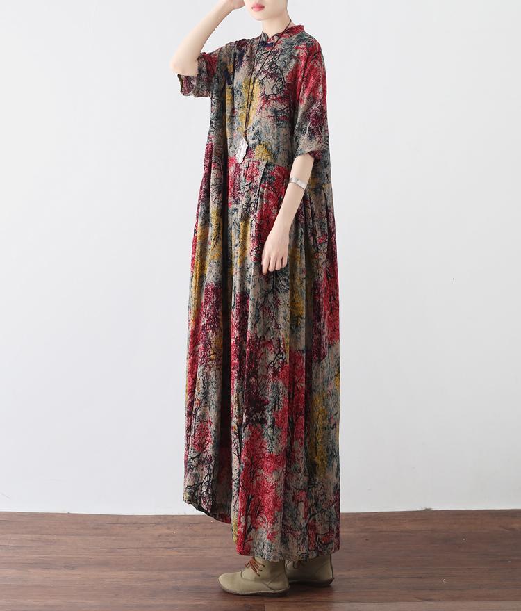Buddha Trends Dress Abstract Painting Loose Maxi Dress