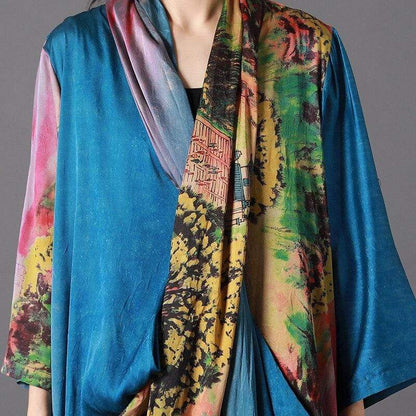 Robe longue colorée de paysage d'Asie | Nirvana