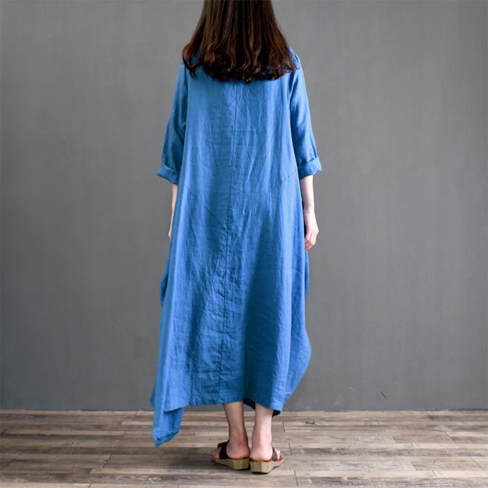 Buddha Trends Dress Asymmetrical Oversized Maxi Dress