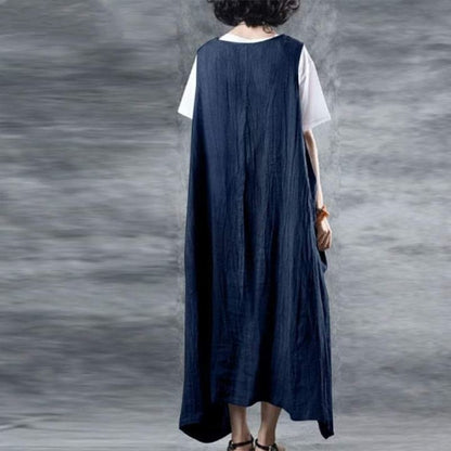 Buddha Trends Dress Robe mi-longue asymétrique sans manches