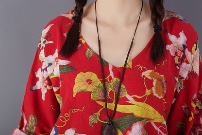 Сукня Buddha Trends Vintage Midi Dress Birds and Flowers